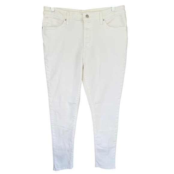 Levi's 721 High‎ Rise Skinny Jeans White Denim Modern Fit Size 33 - Picture 1 of 7